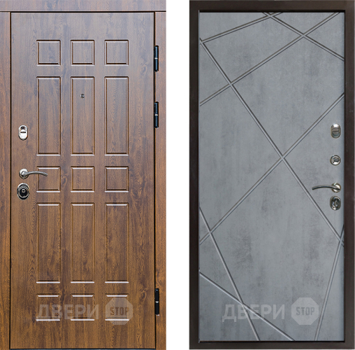 Входная металлическая Дверь Престиж Стандарт Лучи Бетон темный в Электроуглях