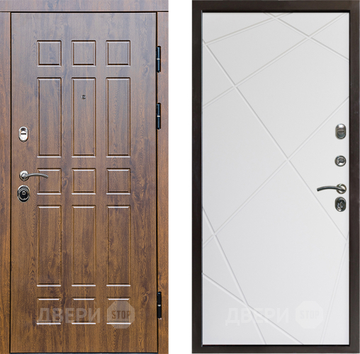 Входная металлическая Дверь Престиж Стандарт Лучи Бетон белый в Электроуглях