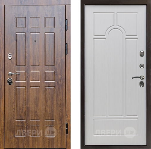 Входная металлическая Дверь Престиж Стандарт Арка Лиственница белая в Электроуглях