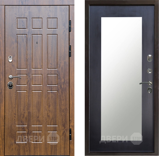 Входная металлическая Дверь Престиж Стандарт Зеркло Пастораль Венге в Электроуглях