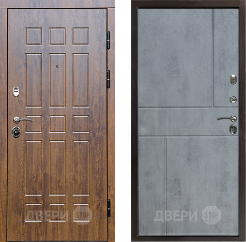 Входная металлическая Дверь Престиж Стандарт Горизонт Бетон темный в Электроуглях