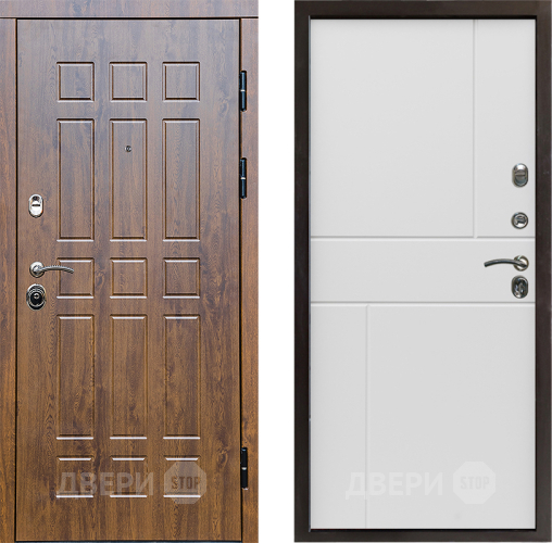 Входная металлическая Дверь Престиж Стандарт Горизонт Бетон белый в Электроуглях