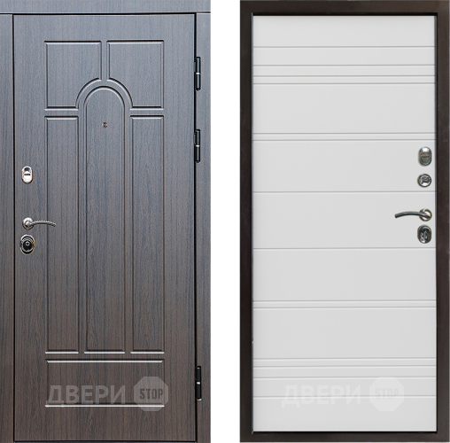 Входная металлическая Дверь Престиж Арка Line Белый в Электроуглях