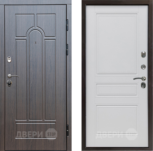 Входная металлическая Дверь Престиж Арка Классика Белый матовый в Электроуглях