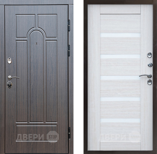 Входная металлическая Дверь Престиж Арка Царга Лиственница белая в Электроуглях