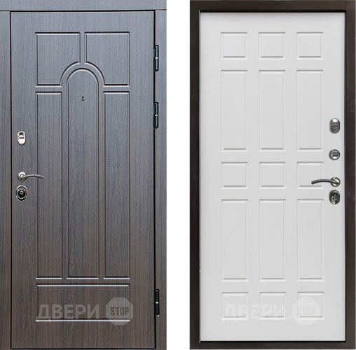 Входная металлическая Дверь Престиж Арка Спарта Белое дерево в Электроуглях