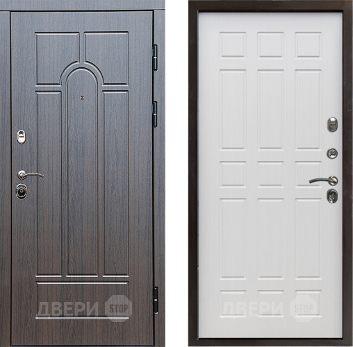 Входная металлическая Дверь Престиж Арка Спарта Лиственница белая в Электроуглях