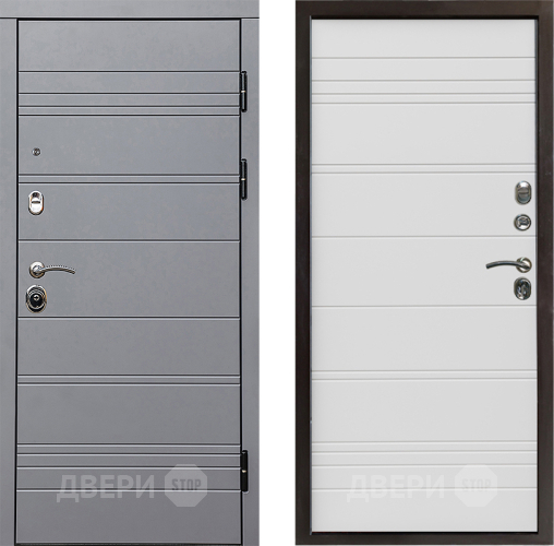 Входная металлическая Дверь Престиж Линия Грэй Line Белый в Электроуглях