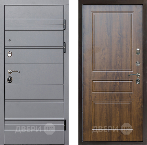 Входная металлическая Дверь Престиж Линия Грэй Классика Дуб в Электроуглях