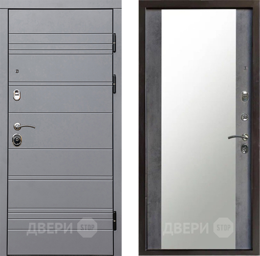 Дверь Престиж Линия Грэй Зеркало Бетон темный в Электроуглях