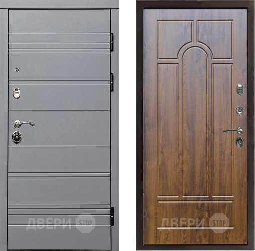Входная металлическая Дверь Престиж Линия Грэй Арка Дуб в Электроуглях