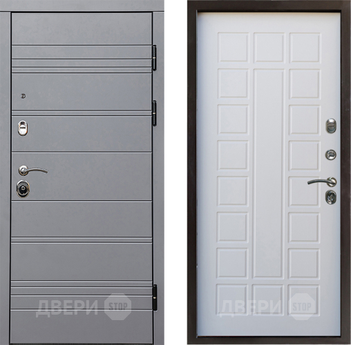 Входная металлическая Дверь Престиж Линия Грэй Престиж Белое дерево в Электроуглях