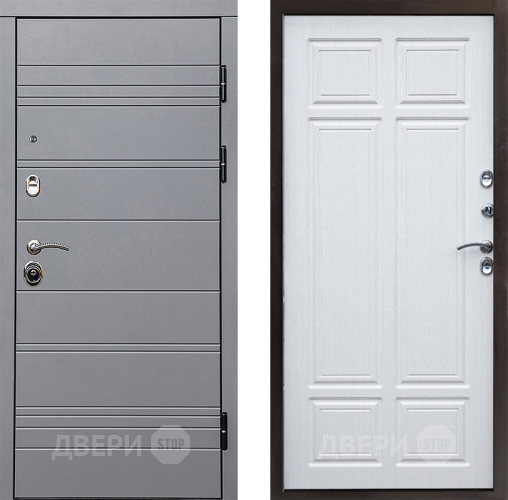 Входная металлическая Дверь Престиж Линия Грэй Премиум Лиственница белая в Электроуглях