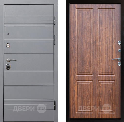 Входная металлическая Дверь Престиж Линия Грэй Премиум Орех светлый в Электроуглях