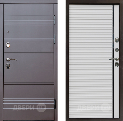 Входная металлическая Дверь Престиж Линия Браун Porte Белый в Электроуглях