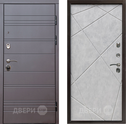 Дверь Престиж Линия Браун Лучи Бетон светлый в Электроуглях