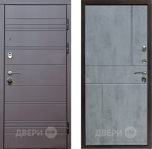 Дверь Престиж Линия Браун Горизонт Бетон темный в Электроуглях