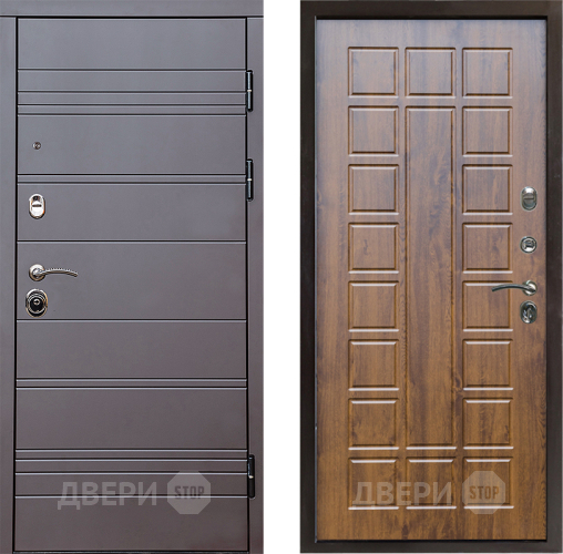 Входная металлическая Дверь Престиж Линия Браун Престиж Дуб в Электроуглях