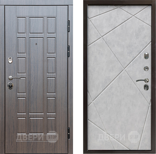 Входная металлическая Дверь Престиж Престиж Лучи Бетон светлый в Электроуглях