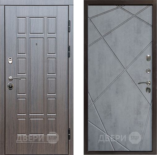 Входная металлическая Дверь Престиж Престиж Лучи Бетон темный в Электроуглях