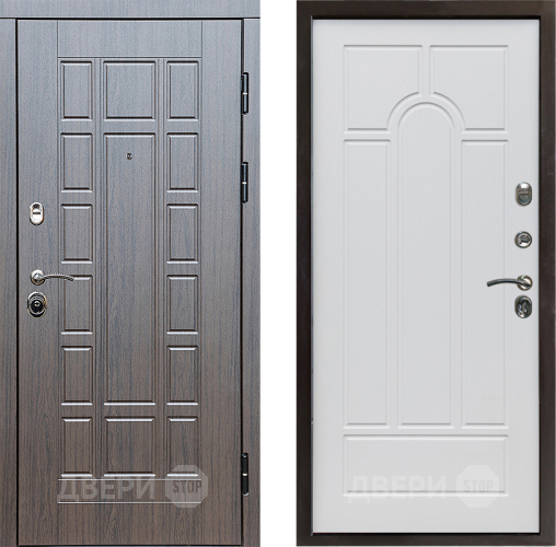 Входная металлическая Дверь Престиж Престиж Арка Белое дерево в Электроуглях