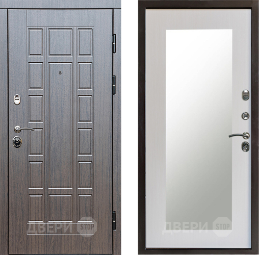 Входная металлическая Дверь Престиж Престиж Зеркло Пастораль Лиственница белая в Электроуглях