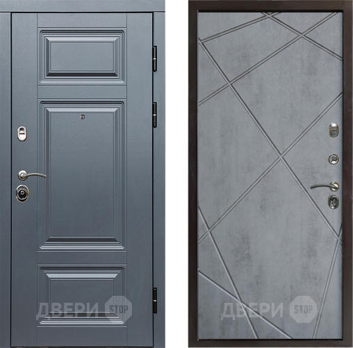 Входная металлическая Дверь Престиж Премиум Лучи Бетон темный в Электроуглях