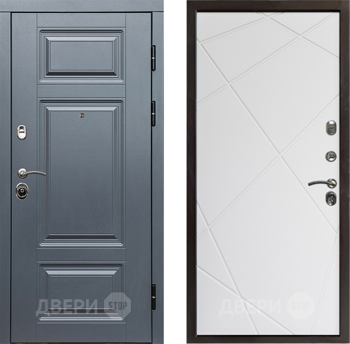 Входная металлическая Дверь Престиж Премиум Лучи Бетон белый в Электроуглях