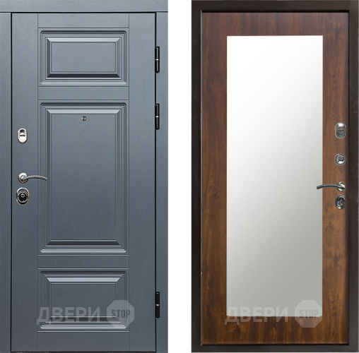 Входная металлическая Дверь Престиж Премиум Зеркло Пастораль Дуб в Электроуглях