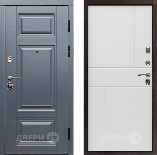 Входная металлическая Дверь Престиж Премиум Горизонт Бетон белый в Электроуглях