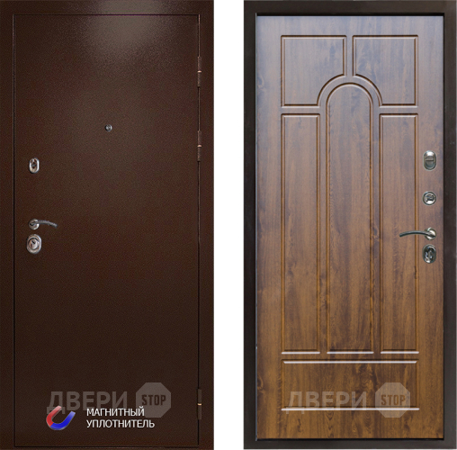 Входная металлическая Дверь Престиж Медь Арка Дуб в Электроуглях