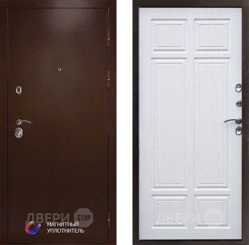 Входная металлическая Дверь Престиж Медь Премиум Лиственница белая в Электроуглях