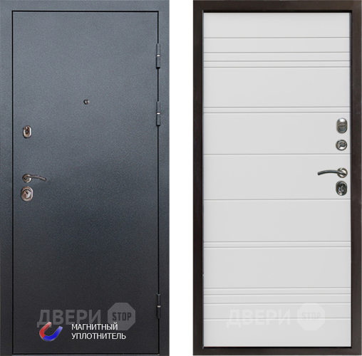 Входная металлическая Дверь Престиж Графит Line Белый в Электроуглях