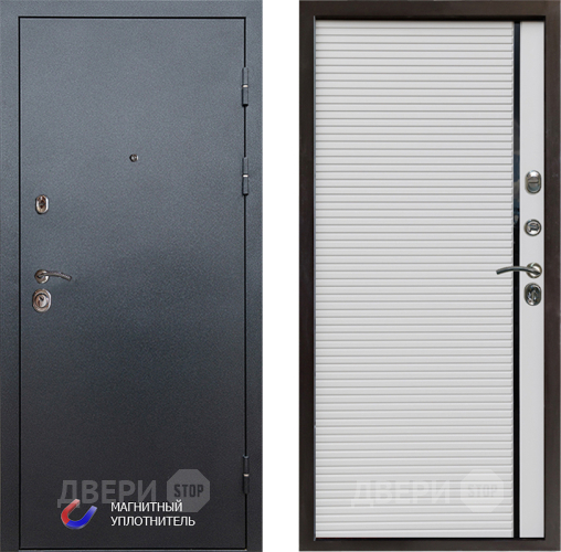 Входная металлическая Дверь Престиж Графит Porte Белый в Электроуглях