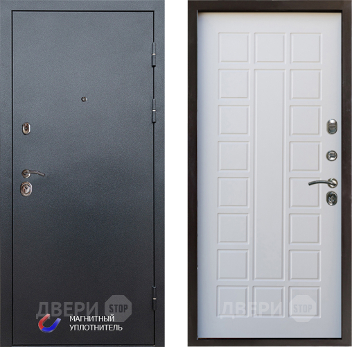 Входная металлическая Дверь Престиж Графит Престиж Белое дерево в Электроуглях