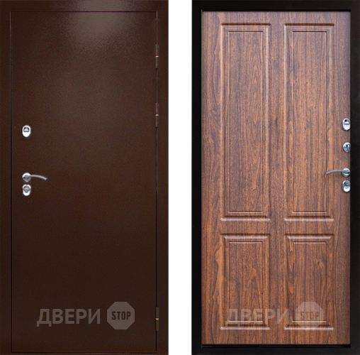 Входная металлическая Дверь Престиж TERMO с терморазрывом Снегирь Медь Премиум Орех светлый в Электроуглях