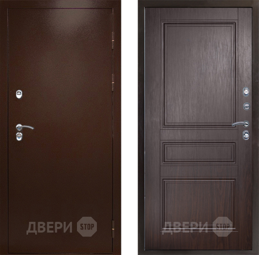 Входная металлическая Дверь Престиж TERMO с терморазрывом Снегирь Медь Классика Венге в Электроуглях
