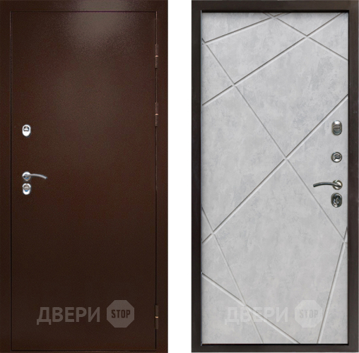 Входная металлическая Дверь Престиж TERMO с терморазрывом Снегирь Медь Лучи Бетон светлый в Электроуглях