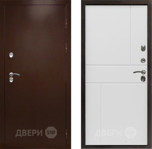 Дверь Престиж TERMO с терморазрывом Снегирь Медь Горизонт Бетон белый в Электроуглях