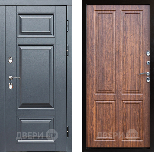 Входная металлическая Дверь Престиж TERMO с терморазрывом Премиум Грэй Премиум Орех светлый в Электроуглях