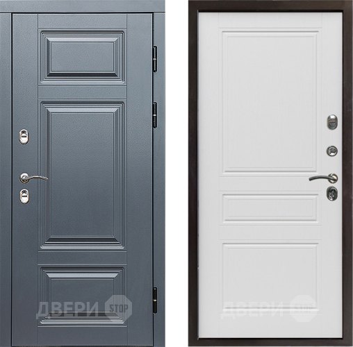 Входная металлическая Дверь Престиж TERMO с терморазрывом Премиум Грэй Классика Лиственница белая в Электроуглях