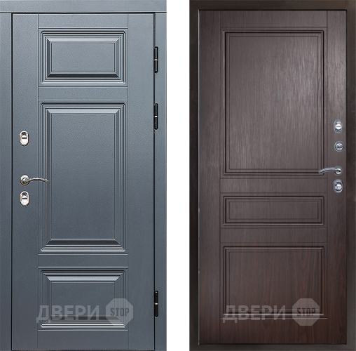 Входная металлическая Дверь Престиж TERMO с терморазрывом Премиум Грэй Классика Венге в Электроуглях