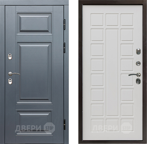 Входная металлическая Дверь Престиж TERMO с терморазрывом Премиум Грэй Престиж Бежевый мат в Электроуглях