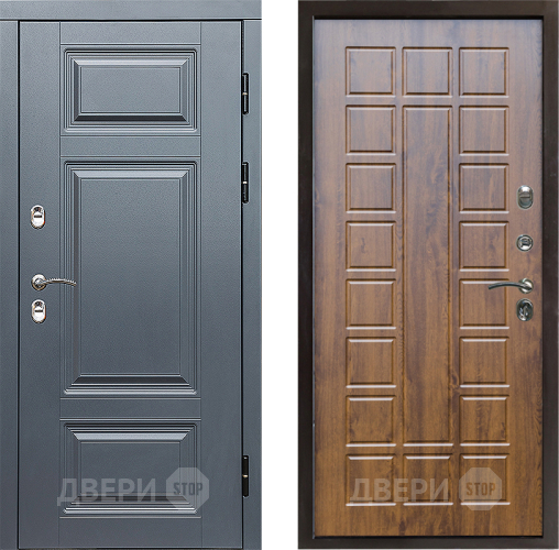 Входная металлическая Дверь Престиж TERMO с терморазрывом Премиум Грэй Престиж Дуб в Электроуглях