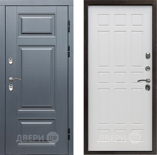 Входная металлическая Дверь Престиж TERMO с терморазрывом Премиум Грэй Спарта Лиственница белая в Электроуглях
