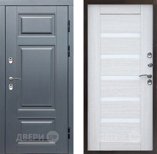 Входная металлическая Дверь Престиж TERMO с терморазрывом Премиум Грэй Царга Лиственница белая в Электроуглях