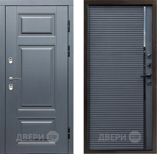 Входная металлическая Дверь Престиж TERMO с терморазрывом Премиум Грэй Porte Черный кварц в Электроуглях