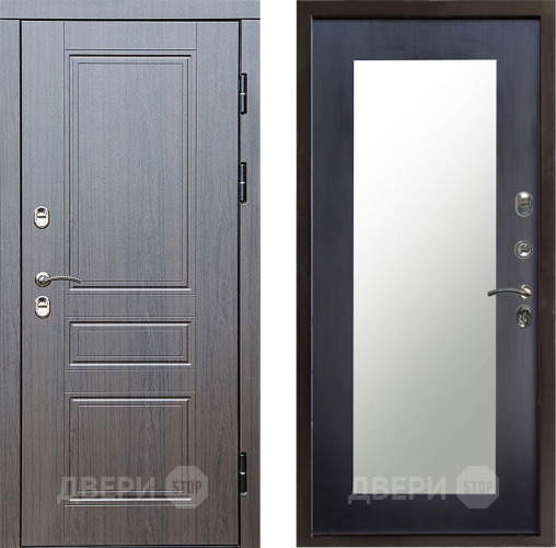 Входная металлическая Дверь Престиж TERMO с терморазрывом Классика Зеркало пастораль Венге в Электроуглях