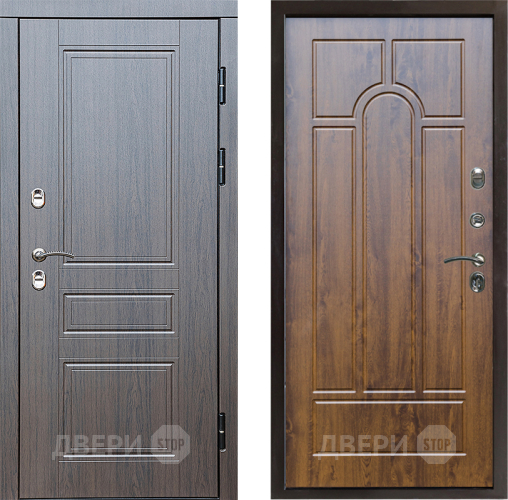 Входная металлическая Дверь Престиж TERMO с терморазрывом Классика Арка Дуб в Электроуглях