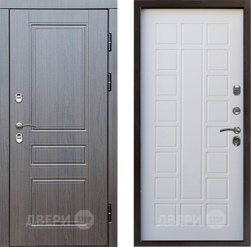 Входная металлическая Дверь Престиж TERMO с терморазрывом Классика Престиж Белое дерево в Электроуглях